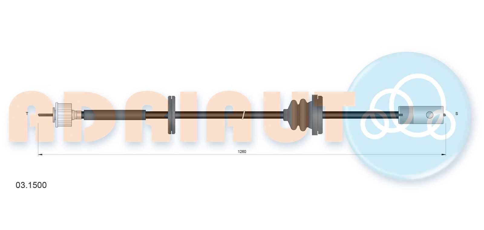 arbore tahometru ADRIAUTO 03.1500