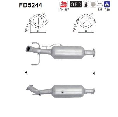Filtru funingine/particule, sist.de esapament AS FD5244