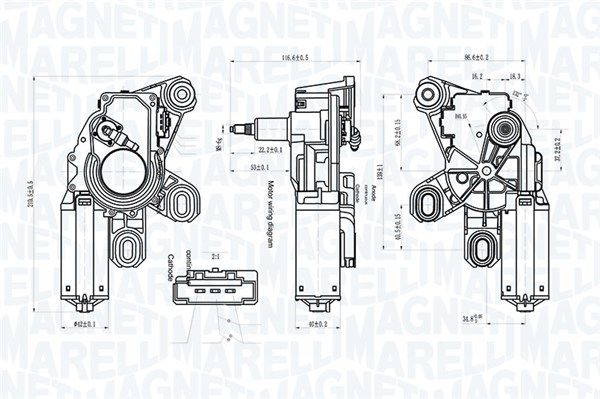 Silnik wycieraczek MAGNETI MARELLI 064071700010