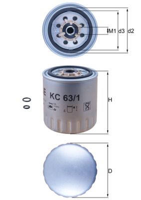 Palivový filter MAHLE KC 63/1D
