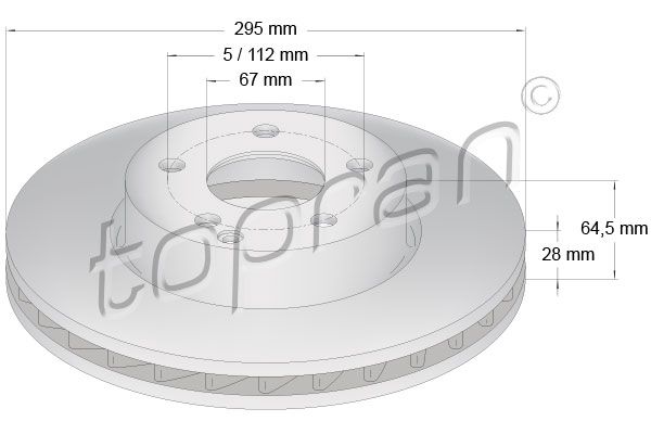 Tarcza hamulcowa TOPRAN 401 899