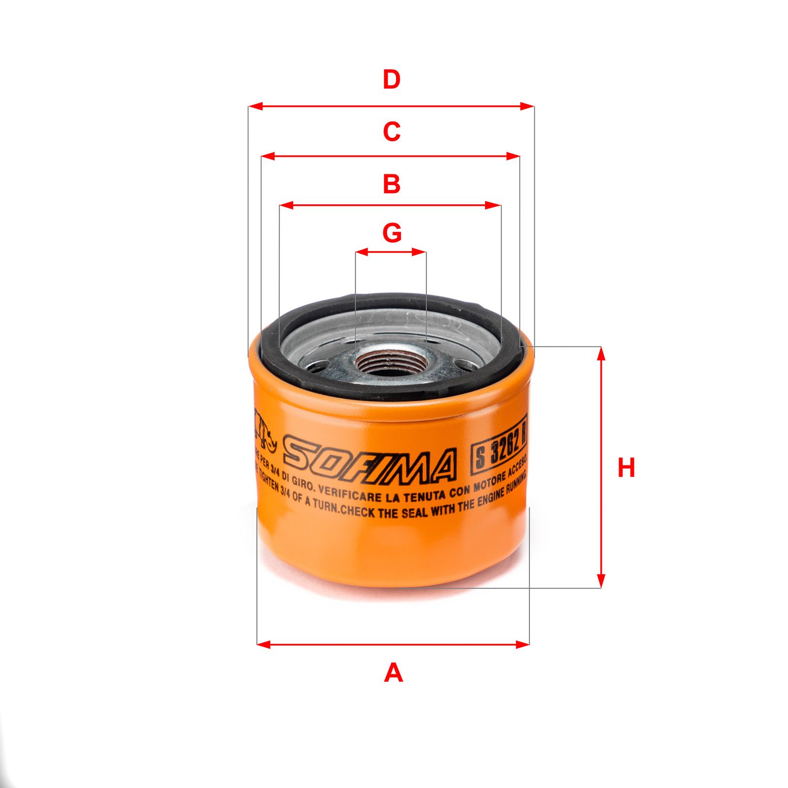 Filtru ulei SOFIMA S 3262 R