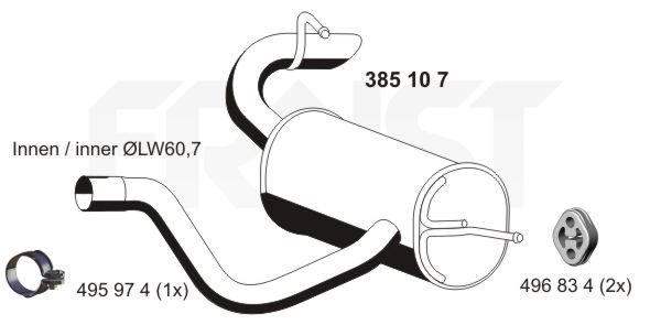 Tłumik końcowy ERNST 385107