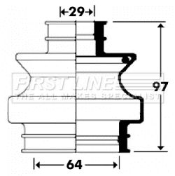 Zestaw osłon, wał napędowy FIRST LINE FCB2910