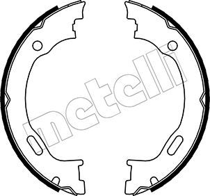 Zestaw szczęk hamulcowych, hamulec postojowy METELLI 53-0242
