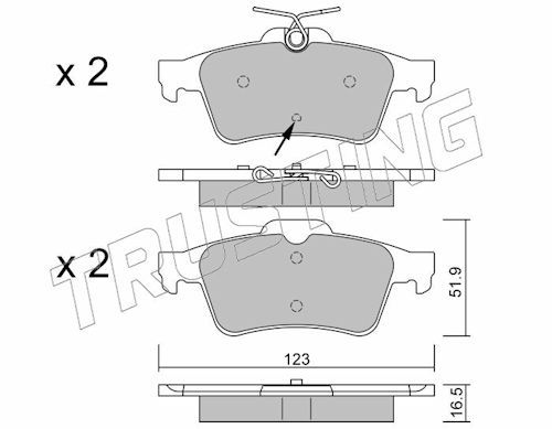 Piduriklotsi komplekt,ketaspidur
