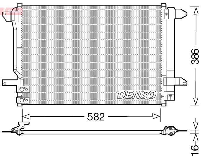 Kondenzátor, klimatizace DENSO DCN32027