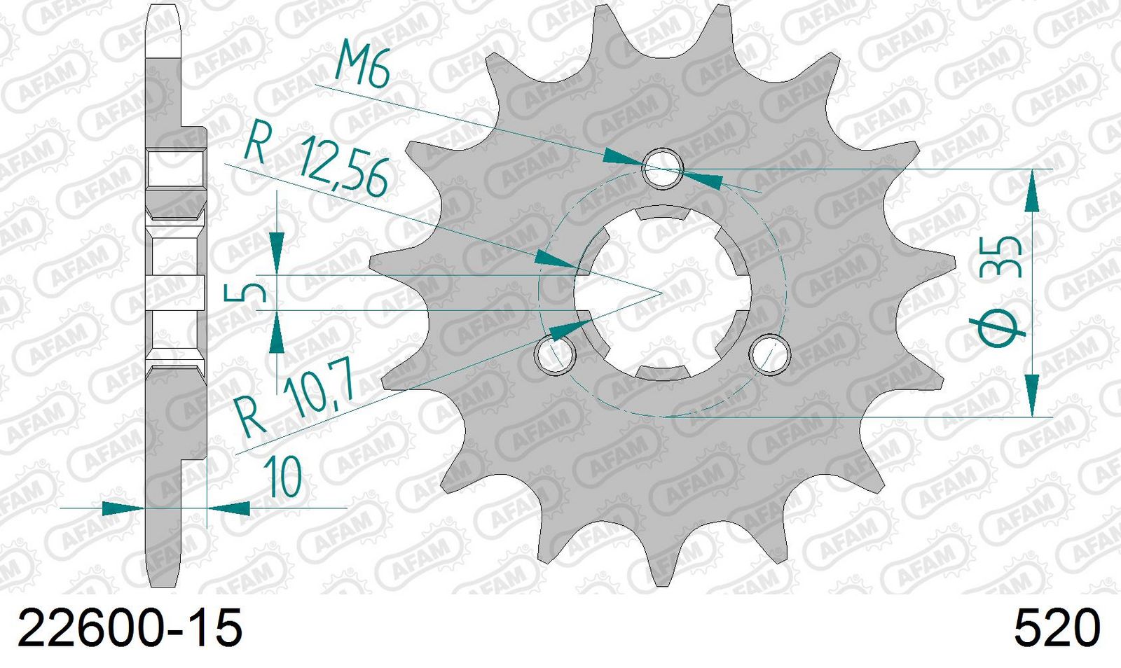 Roata dintata AFAM 22600-15