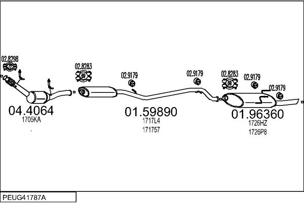 Układ wydechowy MTS PEUG41787A132645