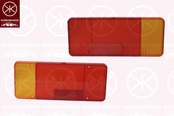 Szkło lampy, lampa tylna zespolona KLOKKERHOLM 20930751
