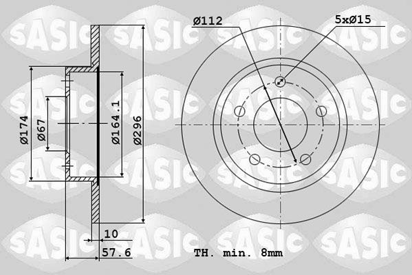Tarcza hamulcowa SASIC 6106069