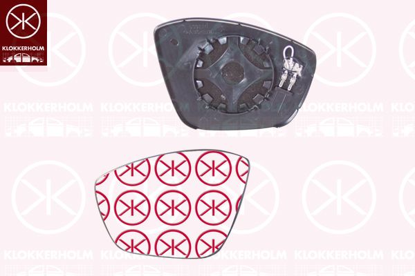 Szkło lusterka, lusterko zewnętrzne KLOKKERHOLM 55091061