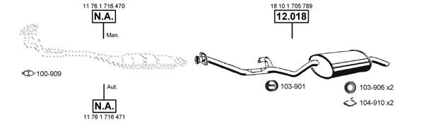 Układ wydechowy ASMET BM120305