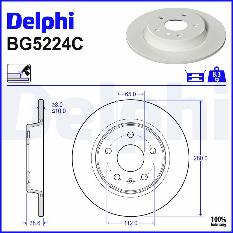 Disc frana DELPHI BG5224C