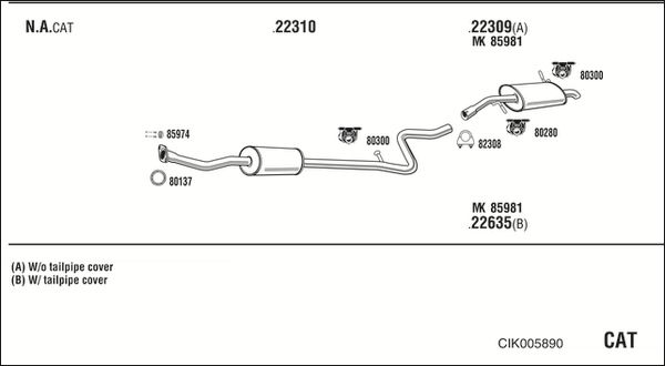 Układ wydechowy WALKER CIK005890