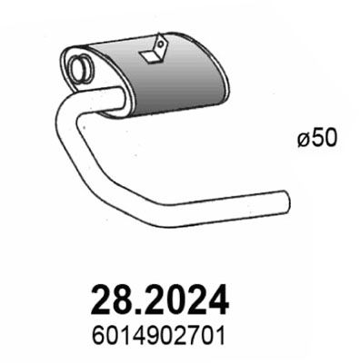Tłumik przedni ASSO 28.2024