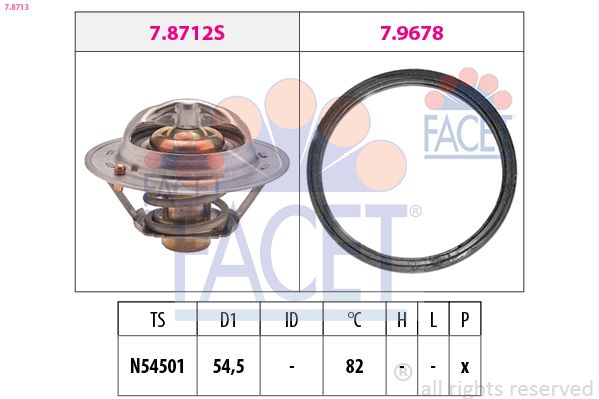 Termostat, środek chłodzący FACET 7.8713