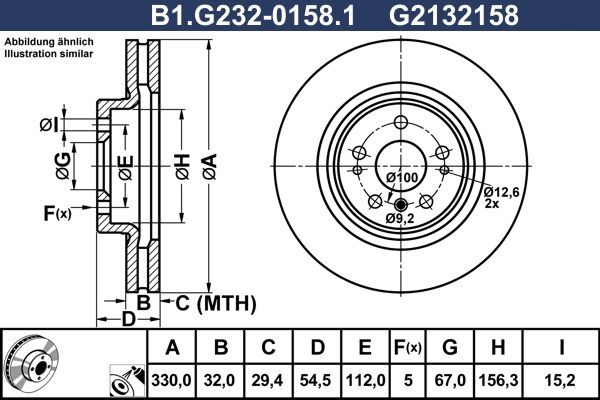Tarcza hamulcowa GALFER B1.G232-0158.1