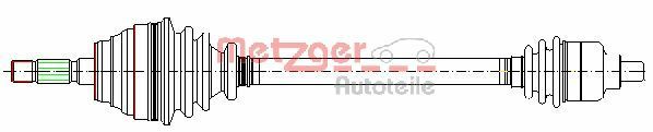 Wał napędowy METZGER AUTOTEILE 7210027
