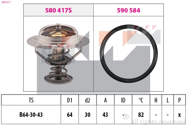 Termostat, środek chłodzący KW 580 417