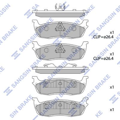 set placute frana,frana disc HI-Q SP1295