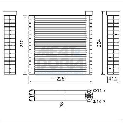 Evaporator, aer conditionat MEAT & DORIA 997100