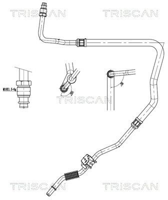 Wąż hydrauliczny, system kierowania TRISCAN 851628016