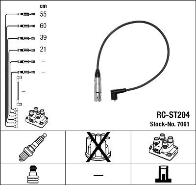 Sada kabelů pro zapalování NGK RC-ST204