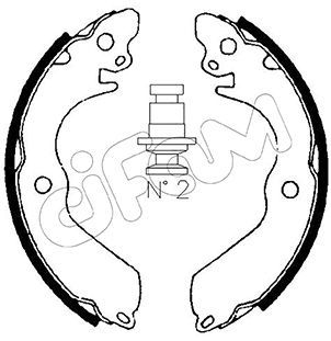 Zestaw szczęk hamulcowych CIFAM 153-258