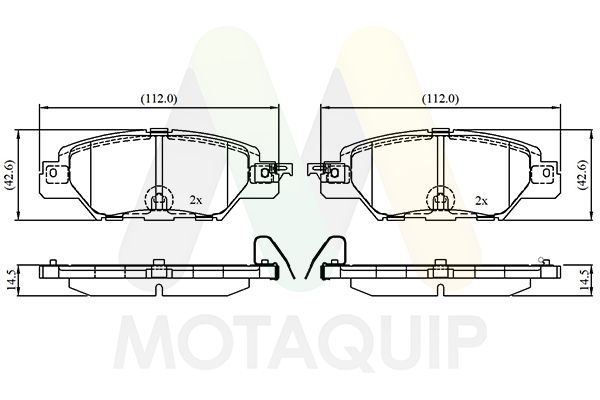 set placute frana,frana disc MOTAQUIP LVXL1955