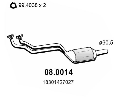 Katalizator ASSO 08.0014
