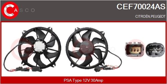 Levně Elektromotor, větrák chladiče CASCO CEF70024AS