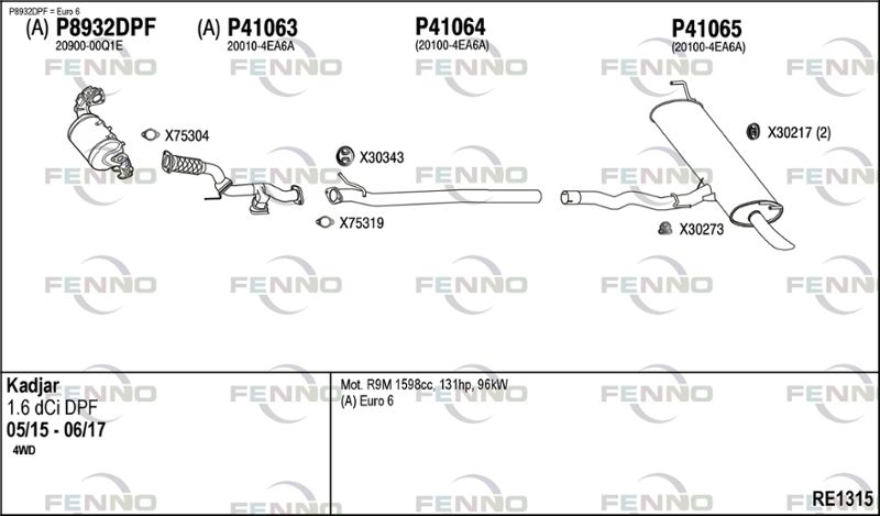 Układ wydechowy FENNO RE1315