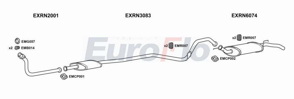 Układ wydechowy EUROFLO RNEXT117001B