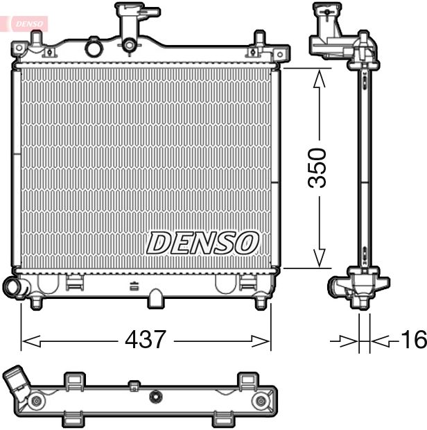 Radiator, racire motor DENSO DRM41012
