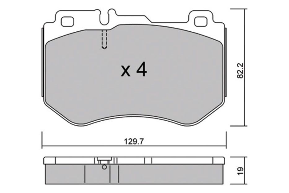 Zestaw klocków hamulcowych, hamulce tarczowe AISIN BPMB-1022