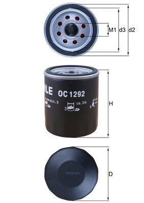 Olejový filter KNECHT OC 1292