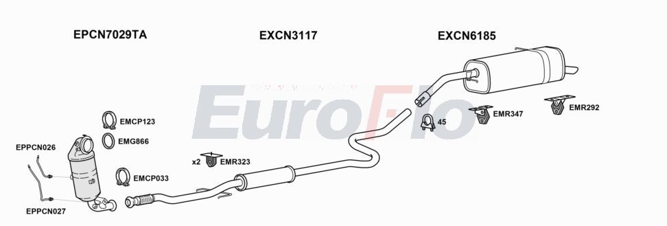 Układ wydechowy EUROFLO PG2008121005C