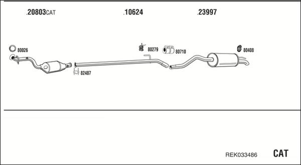Układ wydechowy WALKER REK033486
