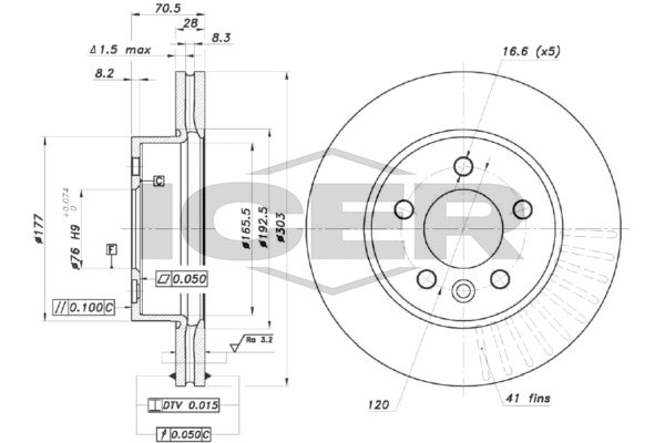 Tarcza hamulcowa ICER 78BD0198-1