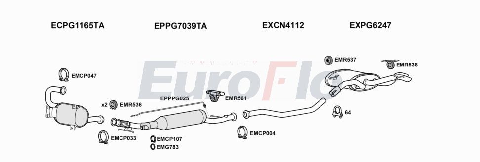 Układ wydechowy EUROFLO CNC5AI20D1001