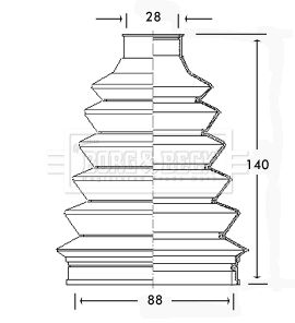 Zestaw osłon, wał napędowy BORG & BECK BCB2339
