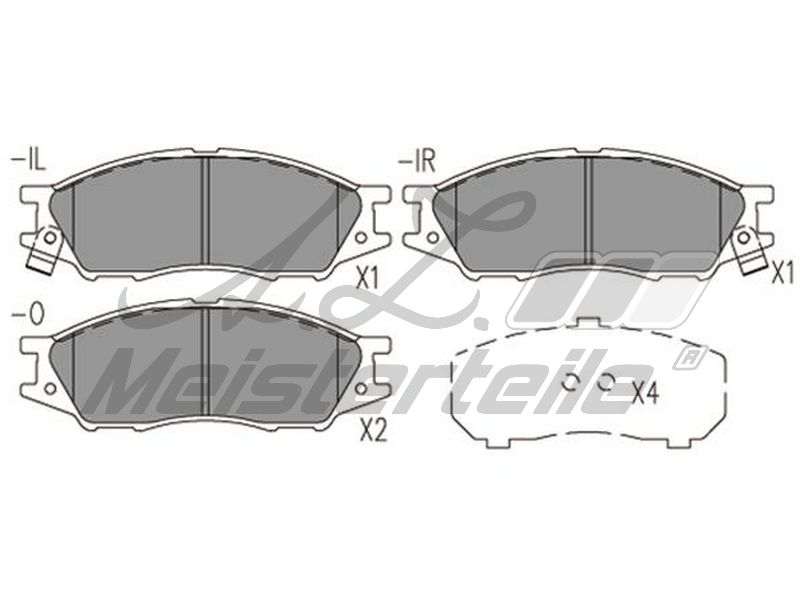 V38-0148 KIT DE PLAQUETTES DE FREIN