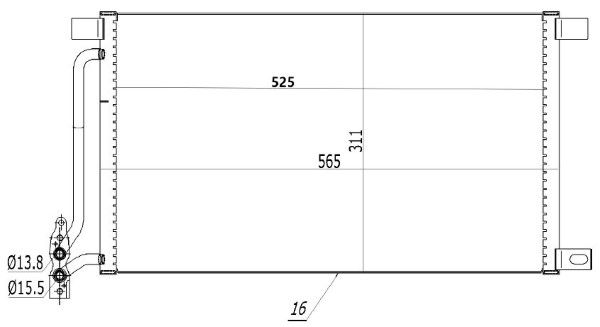 Condensator, climatizare MTR 13054450