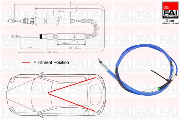 Cięgło, hamulec postojowy FAI AUTOPARTS FBC0013