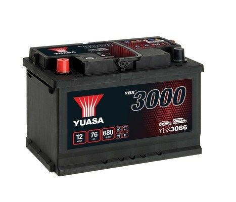 Autobaterie Yuasa YBX3000 SMF 12V, 76Ah, 680A, YBX3086