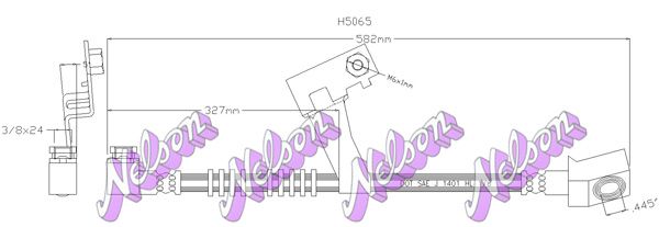 Przewód hamulcowy elastyczny KAWE H5065