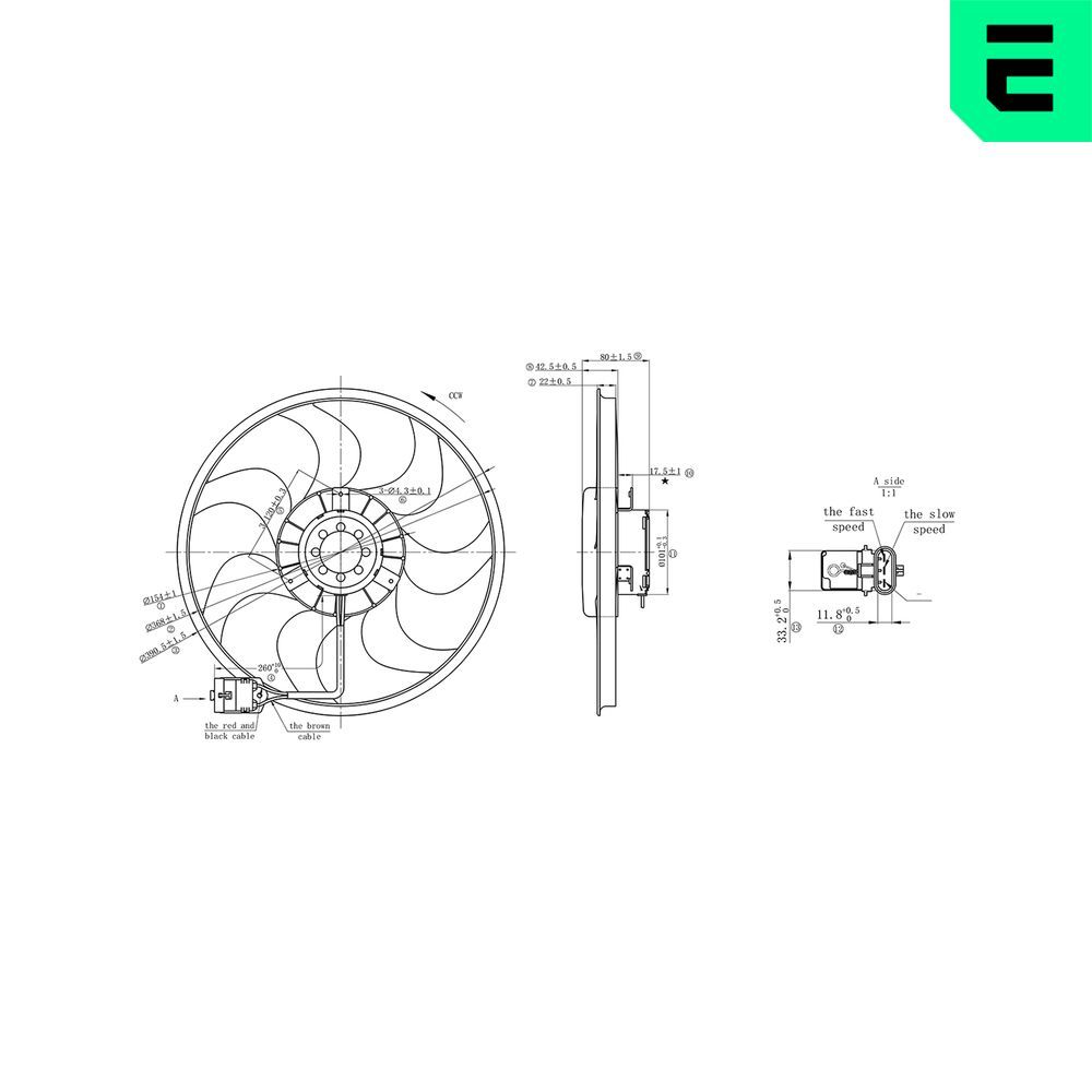 Ventilator, radiator ERA 352157
