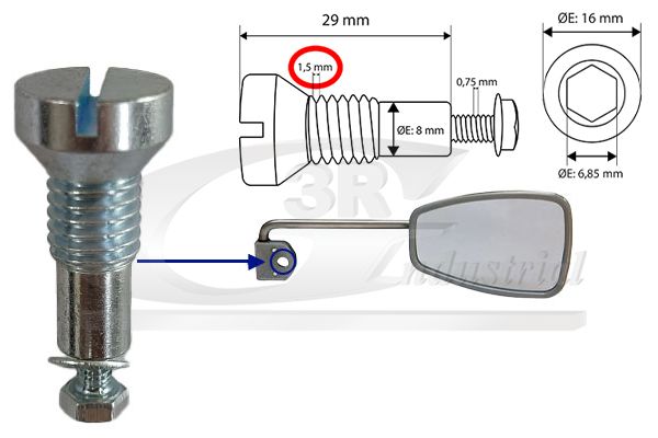 E-shop Montážna sada, vonkajšie zrkadlo 3RG 90266
