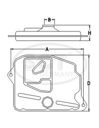 Zestaw filtra hydraulicznego, automatyczna skrzynia biegów SCT - MANNOL SG 1709
